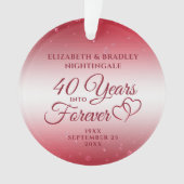 40e anniversaire Coeurs années dans jamais photo (devant)