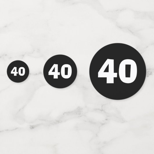 40e anniversaire Confetti (Derrière)