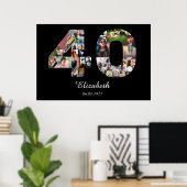 40e anniversaire Créez votre propre affiche photo (Bureau à domicile)