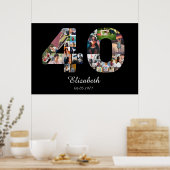 40e anniversaire Créez votre propre affiche photo (Cuisine)