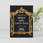 40e anniversaire de fête or Invitation (Debout devant)