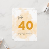 40e Anniversaire de la carte Golden Sparkle (Devant/Arrière en situation)