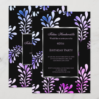 40e Anniversaire de la fête de l'homme invitation