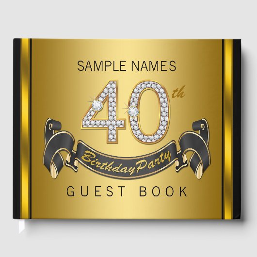 40e anniversaire de la fête Livre d'or noir (Recto)