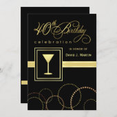 40e anniversaire de la Invitations (Devant / Derrière)