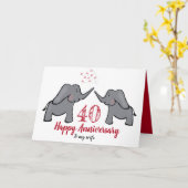 40e anniversaire de mariage de rubis femme carte é (Fleur jaune)