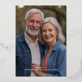 40e anniversaire de Mariage Invitations Ruby Rose (Verso)