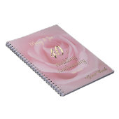 40e anniversaire de Mariage Livre d'invité Rose ro (Côté Droit)