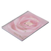 40e anniversaire de Mariage Livre d'invité Rose ro (Côté gauche)