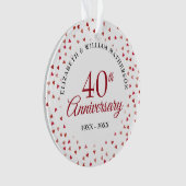 40e anniversaire de mariage Rubis Cœurs (devant)