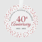 40e anniversaire de mariage Rubis Cœurs (devant)