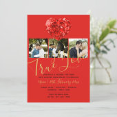 40e Anniversaire de Mariage RUBIS Invitation PHOTO (Debout devant)