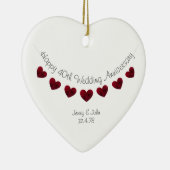 40e anniversaire de rubis mariage ornement cardiaq (Droite)