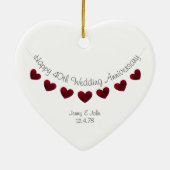 40e anniversaire de rubis mariage ornement cardiaq (Dos)