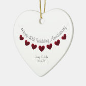 40e anniversaire de rubis mariage ornement cardiaq (Gauche)