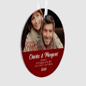 40e anniversaire de Ruby photo rouge et blanc (devant)