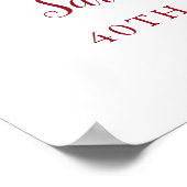 40e anniversaire du Mariage 2 Affiche de bienvenue (Coin)