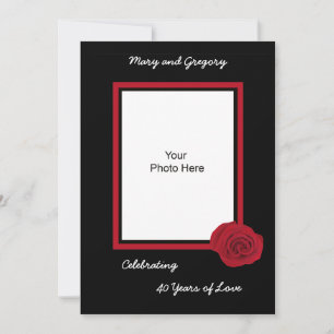 40e anniversaire du Mariage Invitation photo