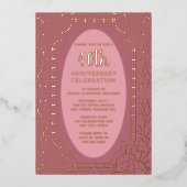 40e anniversaire du Mariage Invitations élégantes (Recto)