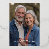 40e anniversaire du Mariage Invitations élégantes (Verso)