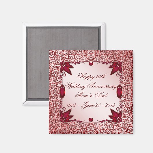 40e anniversaire du Mariage Magnet (Recto/Verso)