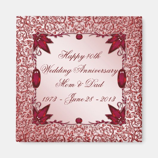 40e anniversaire du Mariage Magnet (Devant)