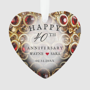40e anniversaire du Mariage Ruby et Bijoux en or