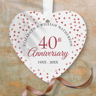 40e anniversaire du Mariage Ruby Hearts