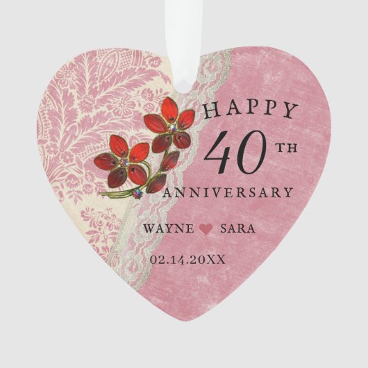 40e anniversaire du Mariage Ruby Jewel (devant)