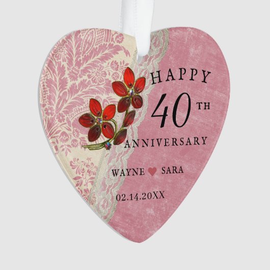 40e anniversaire du Mariage Ruby Jewel (devant)