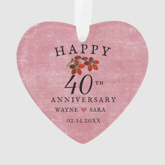 40e anniversaire du Mariage Ruby Jewel (dos)