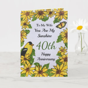 40e Anniversaire Femme Vous êtes ma carte soleil