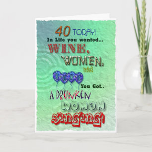 40e anniversaire, Femmes du vin et carte de chanso