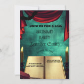 40e anniversaire fête gothique rouge Invitation (Devant)