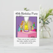 40e anniversaire fête Invitations humoristiques po (Debout devant)