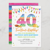 40e anniversaire Fiesta Invitation (Devant / Derrière)