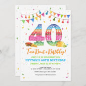 40e anniversaire Fiesta Invitation (Devant / Derrière)