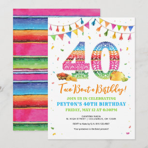 40e anniversaire Fiesta Invitation