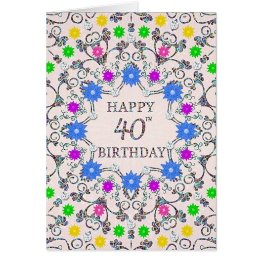 40e anniversaire Fleurs Abstraites (Devant)