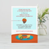 40e anniversaire Fondue Diner fêtes Invitations (Debout devant)