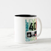 40e anniversaire Gamer niveau cadeau 40 Mugs compl (Devant droit)