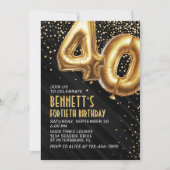 40e anniversaire Gold Black Invitation (Devant)