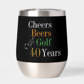 40e anniversaire Golf Cheers Bières Black Gold Par (Arrière)