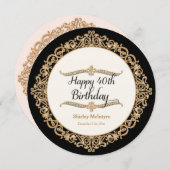 40e anniversaire heureux Invitation de la fête des (Devant / Derrière)