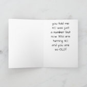 40e ANNIVERSAIRE HUMOUR AMI OU CARTE D'ANNIVERSAIR (Intérieur)