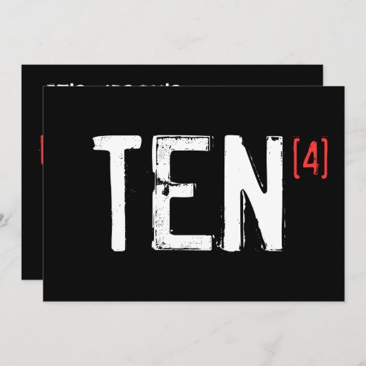 40e anniversaire - Invitation (Devant / Derrière)