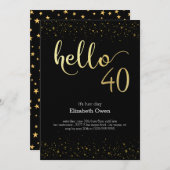 40e anniversaire Invitation (Devant / Derrière)