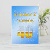 40e anniversaire invitation à la fête avec bière (Debout devant)