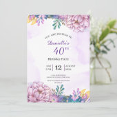 40e anniversaire invitation à la floraison violett (Debout devant)