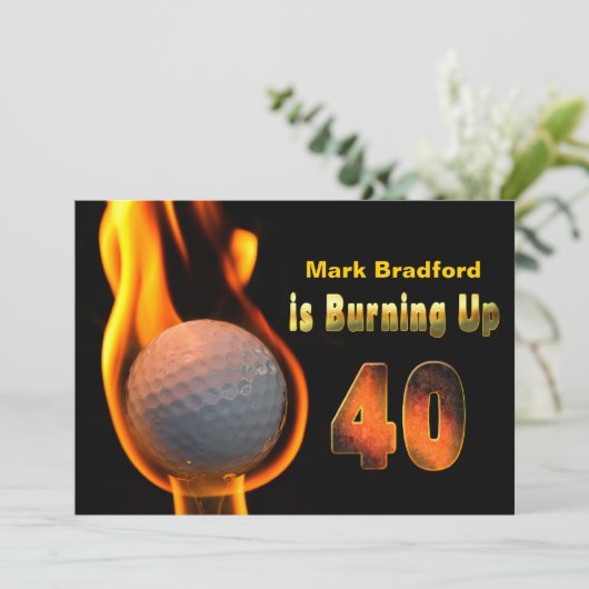 40E ANNIVERSAIRE INVITATION - BALLE DE GOLF (Debout devant)
